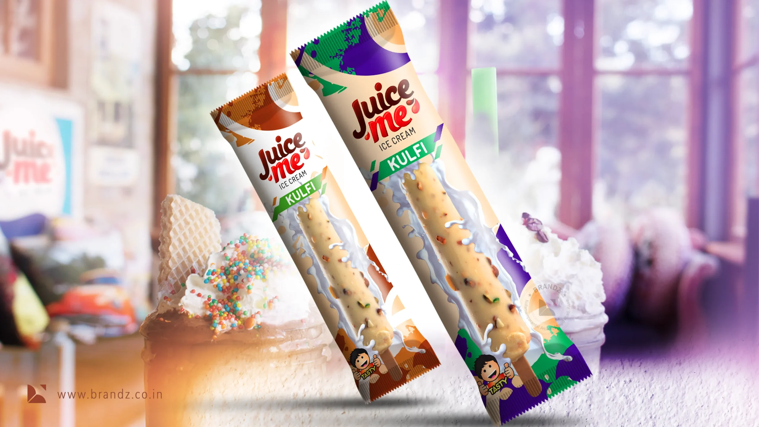 Juice Me Kulfi Pouch Design