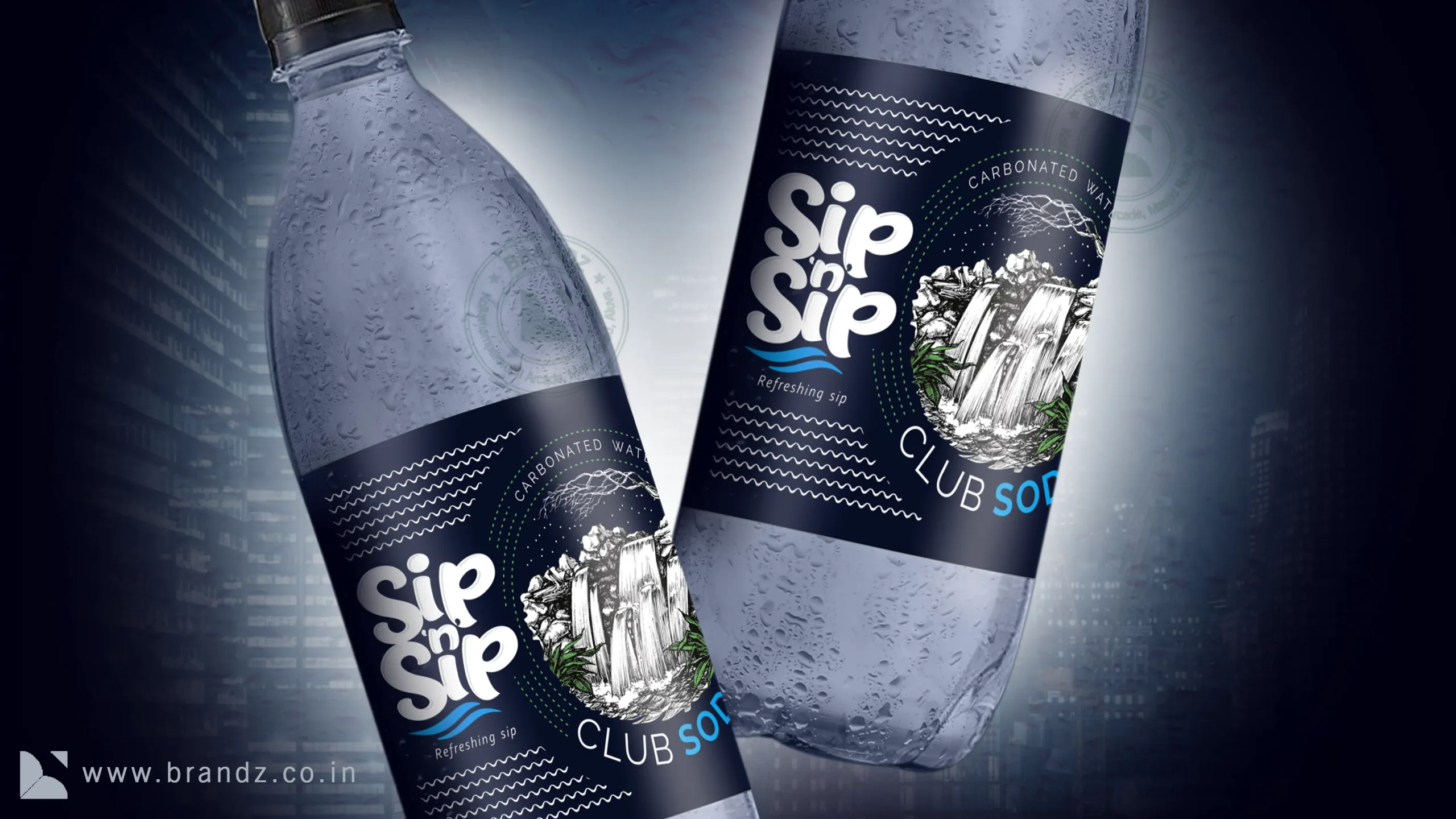Sip N Sip Club Soda Label