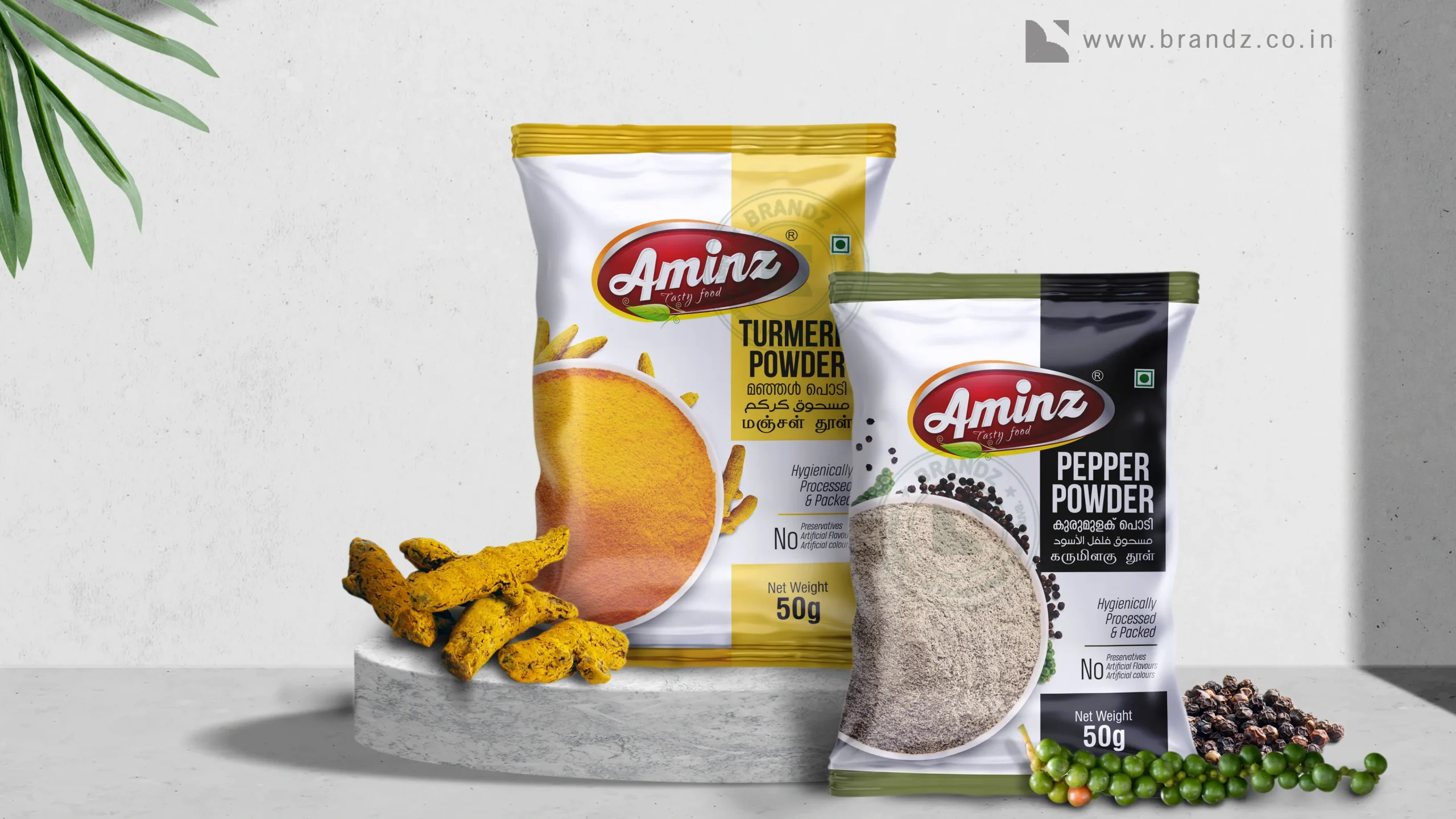 Aminz turmeric and pepper powder Pouch