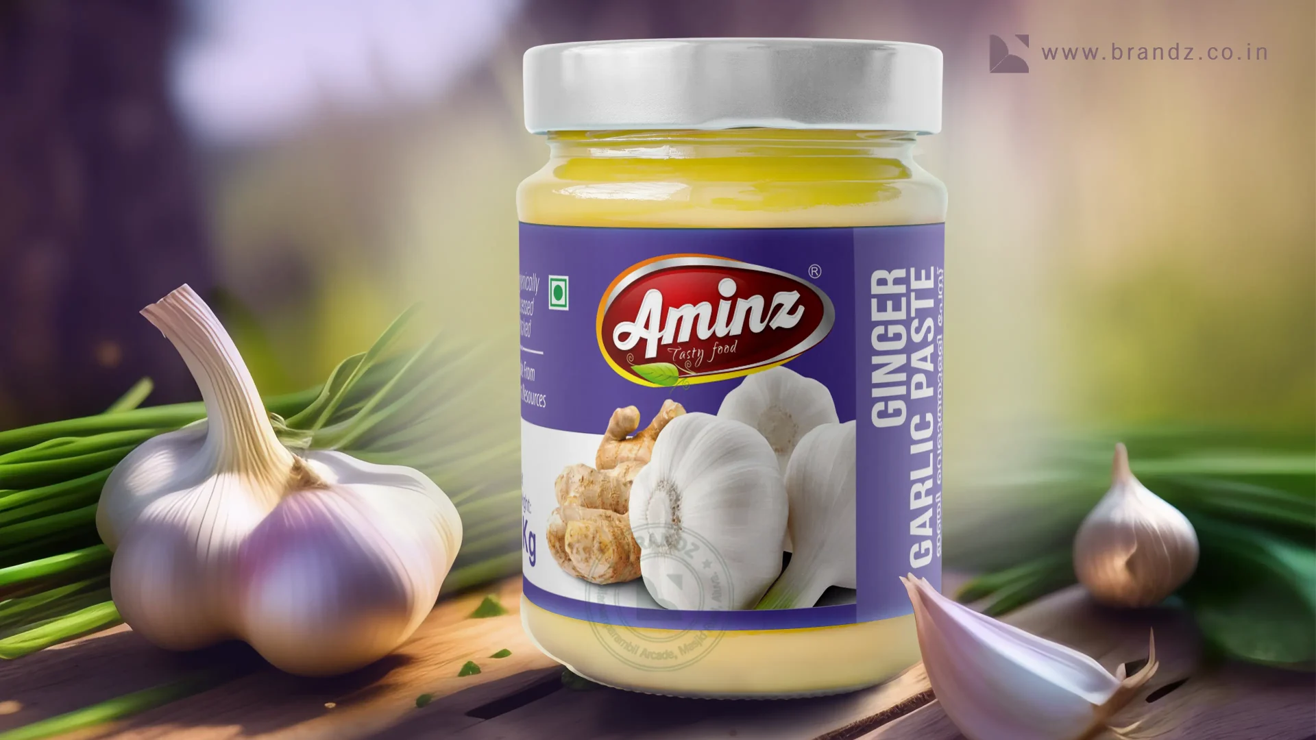 Amins Ginger Garlic Paste Label