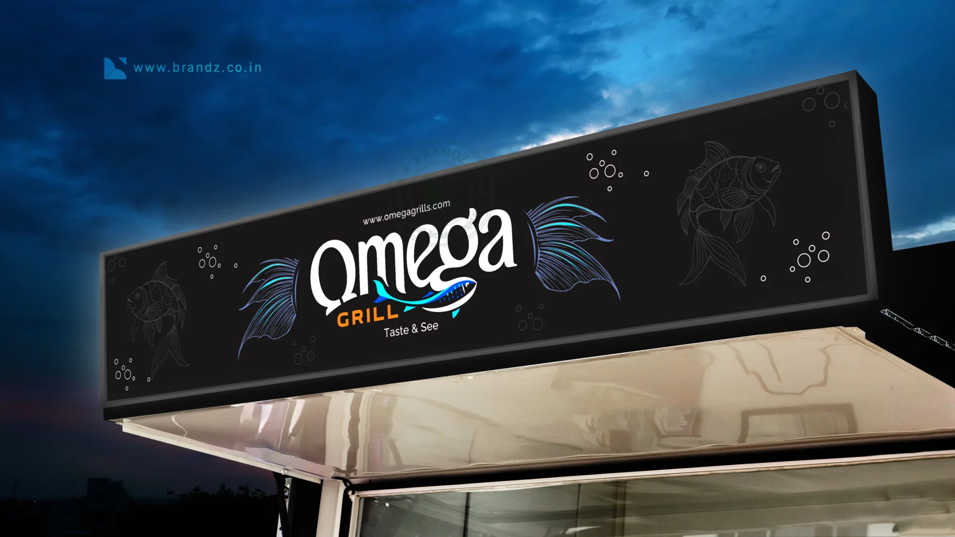 OMEGA GRILL board promotions